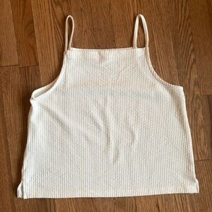 Madewell Seersucker Apron Tank Cream XS